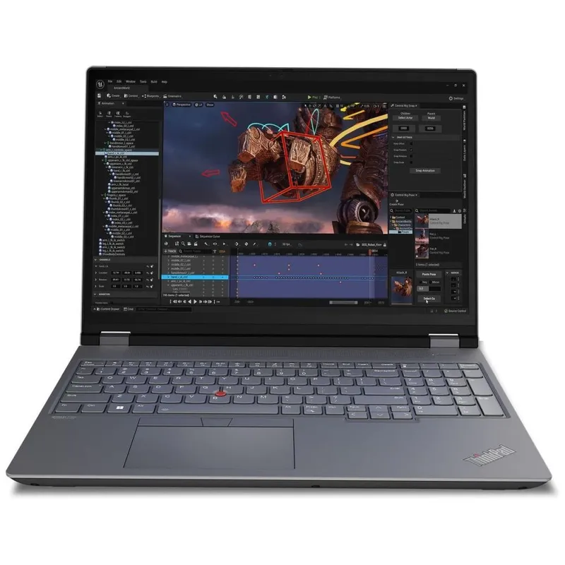 Ноутбук Lenovo ThinkPad P16 G2 Intel Core i7-14700HX/16Gb/SSD512Gb/RTX2000 8Gb/16"/IPS/WUXGA/1920x1200/60Hz/Win11Pro/Storm Grey 21FBA0R7CD (21FBA0R7CD)