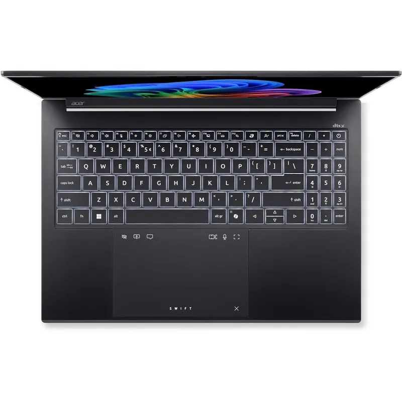 Ноутбук Acer Swift Go 16 SFG16-74-568D Intel Core Ultra 5 226V/16Gb/SSD1Tb/16"/OLED/WUXGA+/2048x1280/120Hz/NoOS/Black/1.52kg (NX.JNMCD.001)