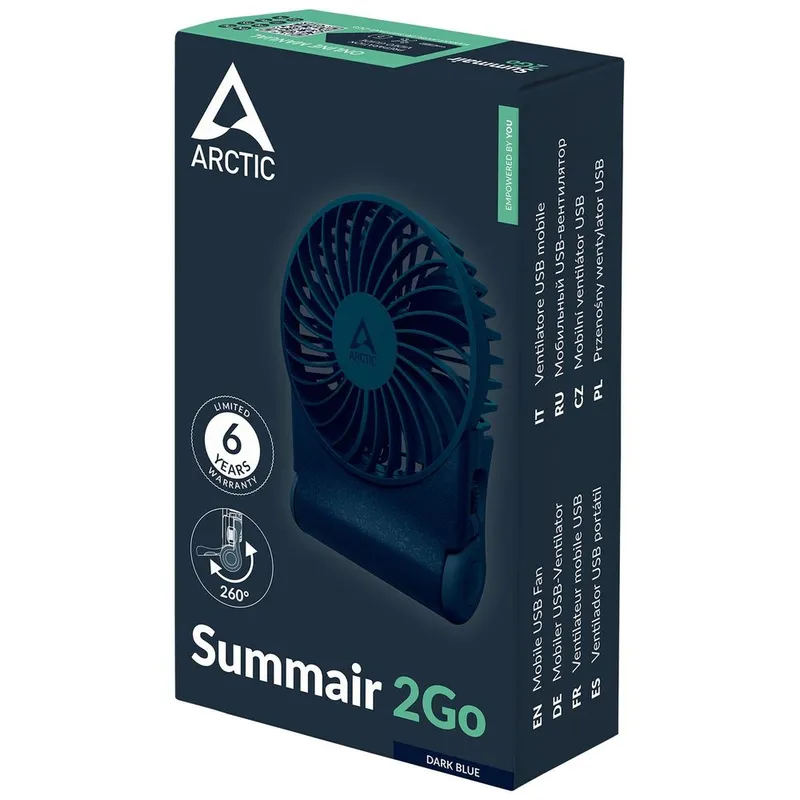 Вентилятор бытовой Cooling Arctic Summair 2Go  (Dark Blue) - USB Fan (AEBRZ00028A) Вентилятор с питанием от USB  
