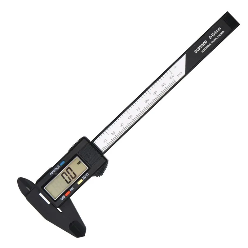 Электронный штангенциркуль Deli DL90150B  150мм, метрическая/дюймовая конвертация, пластик, светодиодный дисплей