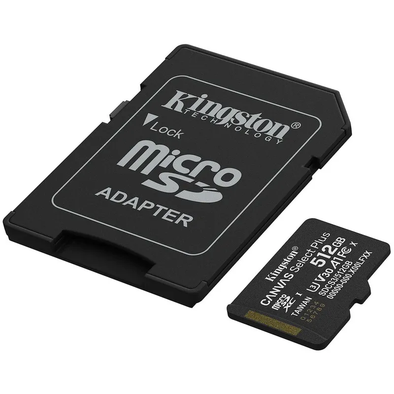 Флеш карта microSDXC 512GB Kingston SDCS3/512GB Canvas Select Plus + adapter