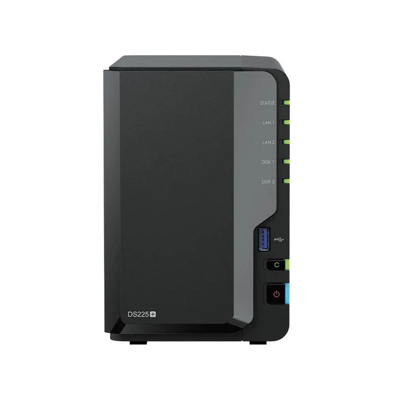 Synology QC 2,0GhzCPU/2Gb(6)/RAID0,1/upto 2HP HDD SATA(3.5', 2.5')/2xUSB3.2/1xGbE/1x2,5GbE/iSCSI/2xIPcam/1xPS /1YW (repl DS224+)