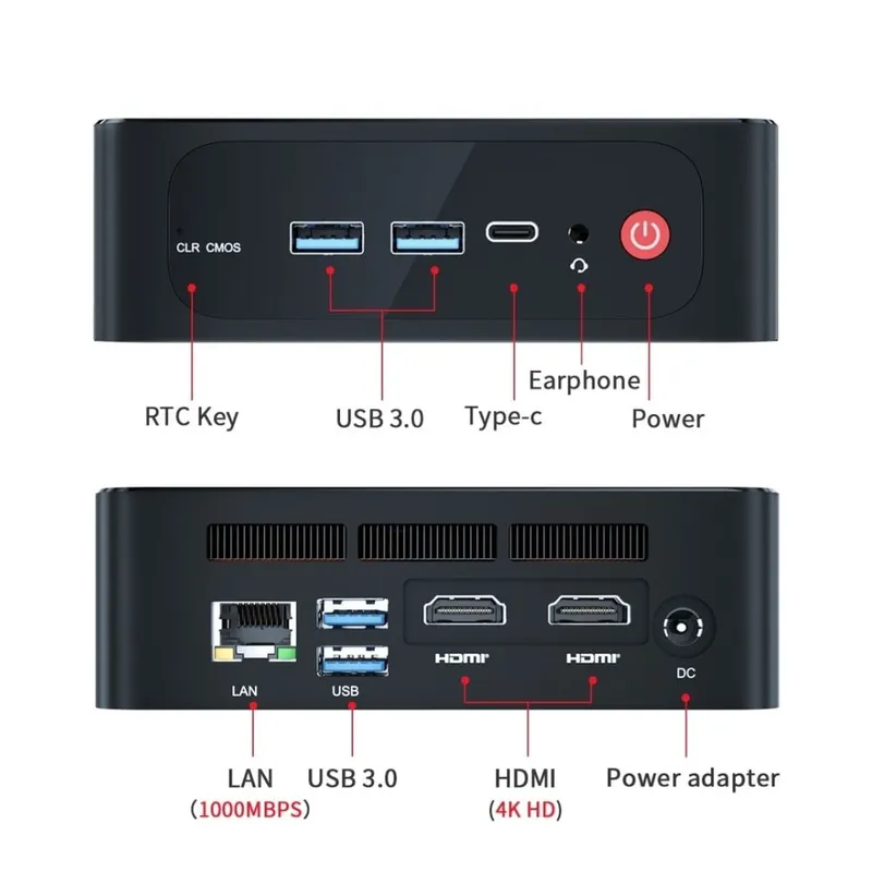 Мини-компьютер Beelink BL/SER5/5500U/16G/500G/2,5G* 1/Black