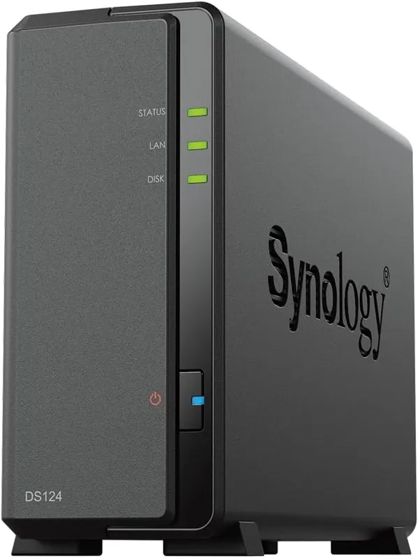 Системы хранения данных Synology DS124 QC 1.7GhzCPU/1Gb/upto 1HDDs/SATA(3,5'',2.5")/2xUSB3.2/1GigEth/iSCSI/2xIPcam(upto (DS124)