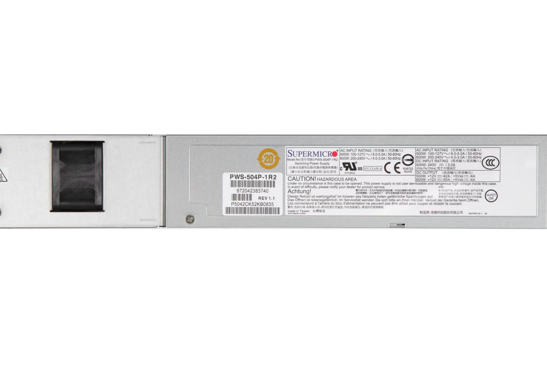 Supermicro PWS-504P-1R2 Redundant 500W