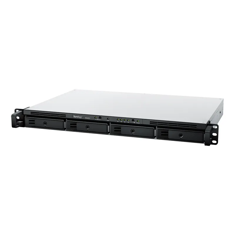 Система хранения Synology 1U DC2,6GhzCPU/2Gb/RAID0,1,10,5,6/upto 4hot plug HDDs (RS422+)