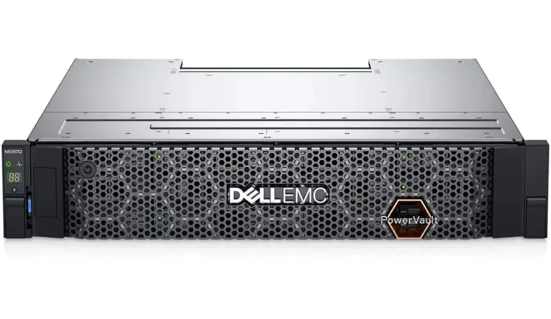 DELL PowerVault ME5012 12LFF(3,5") 2U/ 25GbE 8 port iSCSI Dual Controller/ w/o Tranceivers/Rails/noHDD/ Bezel/2x580W/1YWARR (210-BBII)