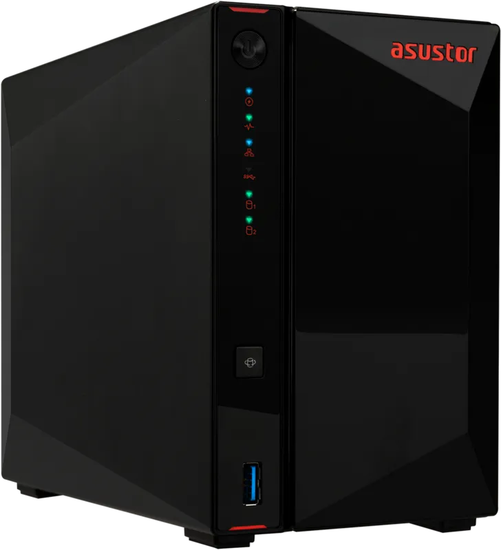 Cетевое хранилище ASUSTOR AS5402T 2-Bay NAS/Media player/Intel Celeron N5105 2.0GHz up to 2.9GHz, 4GB SO-DIMM DDR4, noHDD(HDD,SSD),/2x 2,5Gb (LAN)/3xUSB3.2,HDMI; 90IX01R1-BW3S20