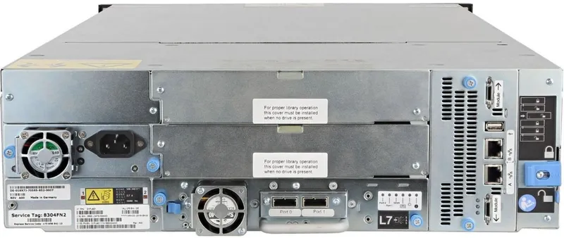 DELL EMC ML3 Tape Library 3U/ Cleaning Cartridge with Barcode Labels ,1 pack/ PSU/ Rails