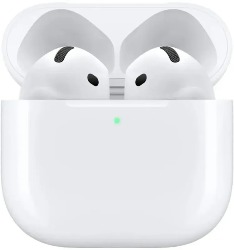 Гарнитура вкладыши Apple A3050,A3053,A3058 AirPods 4 белый беспроводные bluetooth в ушной раковине (MXP63LL/A)