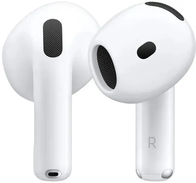 Гарнитура вкладыши Apple A3050,A3053,A3058 AirPods 4 белый беспроводные bluetooth в ушной раковине (MXP63LL/A)