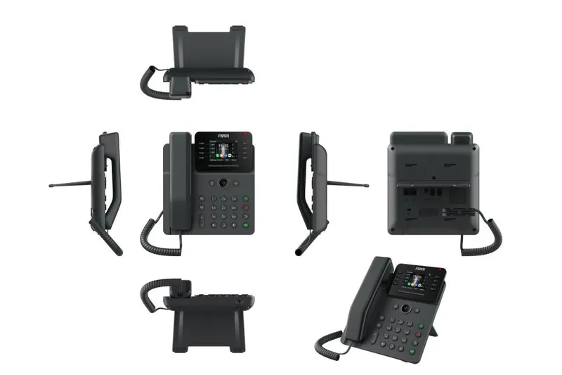 Fanvil Enterprise Phone 6-Party Local Conference HD voice 8 SIP lines 2.8 Inch color screen Opus+IPV6 21 DSS Key Built-in WIFI PSU