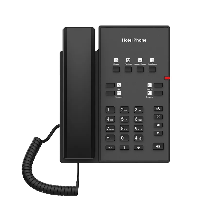 Fanvil 2 Wire Hotel Phone with RJ 11 Cost-effective Hote Phone HD Voice 8 DSS Keys PoE HD Voice PSU