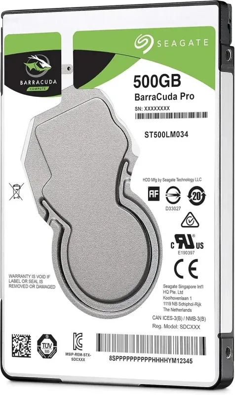Жесткий диск Seagate SATA-III 500GB ST500LM034 Notebook/Desktop Barracuda 4KN (7200rpm) 128Mb 2.5"