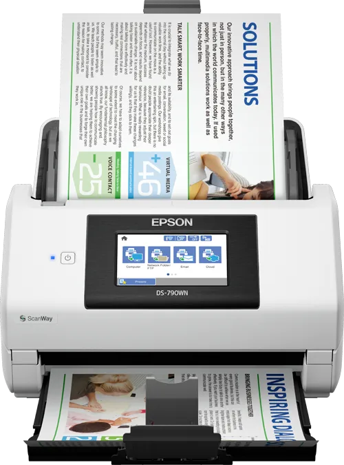 Сканер протяжный Epson WorkForce DS-790WN (B11B265401) A4 белый