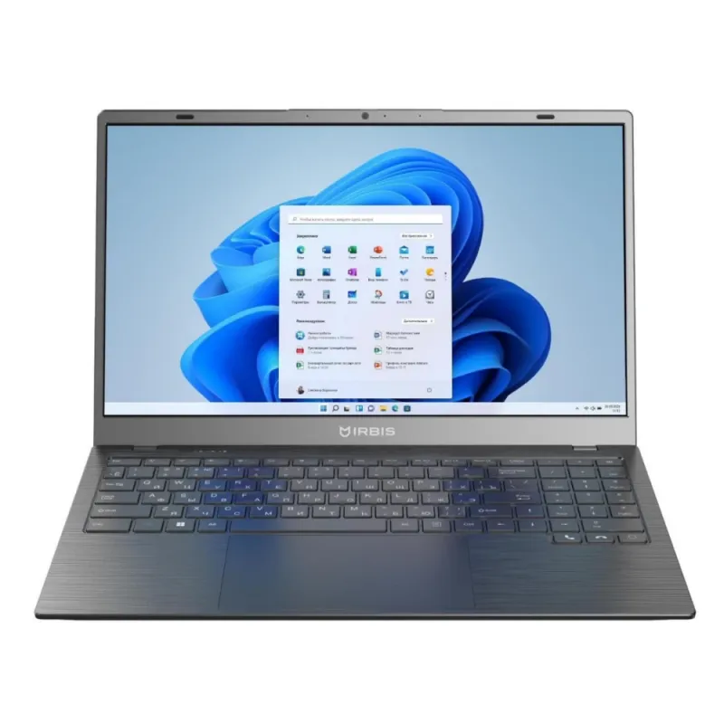 Ноутбук IRBIS Breeze 15NBC1015  Intel N100 15.6"LCD 1920*1080 IPS,8GB LPDDR 5 4800+256GB SSD,AC wifi,camera: 2MP,5000mha battery,USB TYPE C,Windows 11 Pro RUS/plastic/Grey
