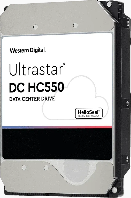Жесткий диск WD SAS 3.0 18TB 0F38362 WUH721818AL5204 Server Ultrastar DC HC550 512E (7200rpm) 512Mb 3.5"