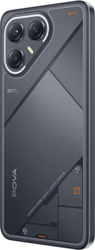 Смартфон Tecno Pova 7 Ultra 5G 256Gb 8Gb черный моноблок 3G 4G 6.8" 1080x2460 Android 14 50Mpix 802.11 a/b/g/n/ac NFC GPS GSM900/1800 Protect