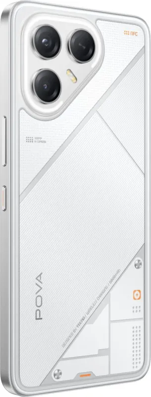 Смартфон Tecno Pova 7 Ultra 5G 256Gb 12Gb белый моноблок 3G 4G 6.8" 1080x2460 Android 14 50Mpix 802.11 a/b/g/n/ac NFC GPS GSM900/1800 Protect