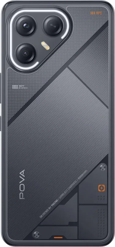 Смартфон Tecno Pova 7 Ultra 5G 256Gb 8Gb черный моноблок 3G 4G 6.8" 1080x2460 Android 14 50Mpix 802.11 a/b/g/n/ac NFC GPS GSM900/1800 Protect