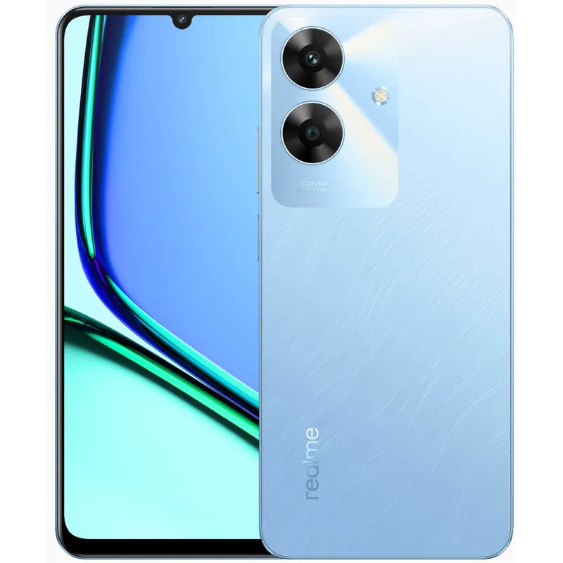 Смартфон Realme RMX3933 Note 60 128Gb 6Gb небесно-голубой моноблок 3G 4G 2Sim 6.74" 720x1600 Android 14 32Mpix 802.11 a/b/g/n/ac GPS GSM900/1800 GSM1900 TouchSc A-GPS microSD