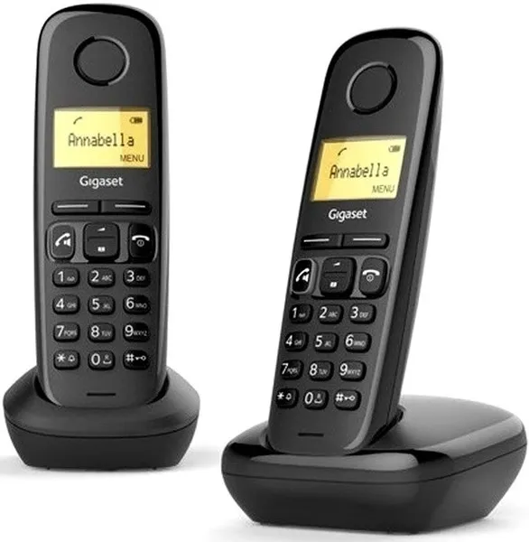 Р/Телефон Dect Gigaset A270 Duo Rus черный (труб. в компл.:2шт) АОН