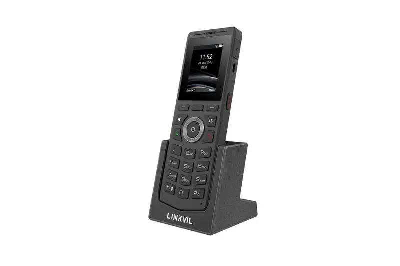 SIP-Телефон Fanvil DECT PHONE 2.0” 240x320 Color LCD 2 SIP Line 1 PTT Key Indoor: 50 m Outdoor Range: 300 m Europe: 1880–1900 MHz Detachable Lithium Battery with 1900mAH