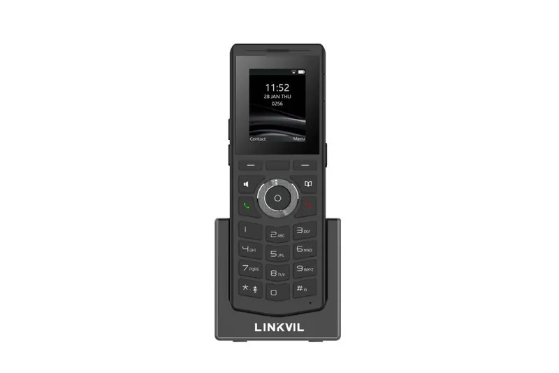 SIP-Телефон Fanvil DECT PHONE 2.0” 240x320 Color LCD 2 SIP Line 1 PTT Key Indoor: 50 m Outdoor Range: 300 m Europe: 1880–1900 MHz Detachable Lithium Battery with 1900mAH