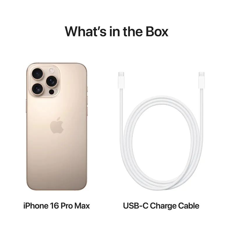 Смартфон Apple A3295 iPhone 16 Pro Max 512Gb бежевый титан моноблок 3G 4G 1Sim 6.9" 1320x2868 iOS 18 48Mpix 802.11 a/b/g/n/ac/ax/be NFC GPS Protect