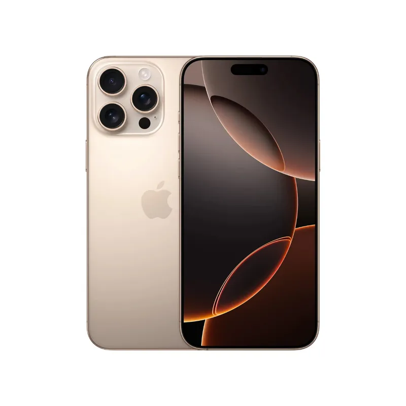 Смартфон Apple A3295 iPhone 16 Pro Max 512Gb бежевый титан моноблок 3G 4G 1Sim 6.9" 1320x2868 iOS 18 48Mpix 802.11 a/b/g/n/ac/ax/be NFC GPS Protect