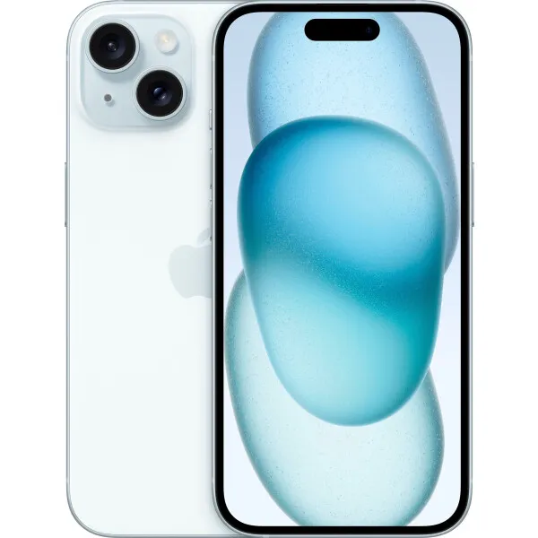Смартфон Apple A3090 iPhone 15 128Gb голубой моноблок 3G 4G 6.1" 1179x2556 iOS 18 48Mpix 802.11 a/b/g/n/ac/ax NFC GPS GSM900/1800 Protect