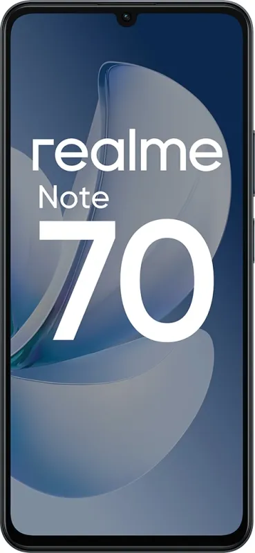 Смартфон Realme RMX5313 Note 70 128Gb 6Gb черный моноблок 3G 4G 6.78" 1264x2780 Android 15 50Mpix 802.11 a/b/g/n/ac NFC GPS GSM900/1800 GSM1900