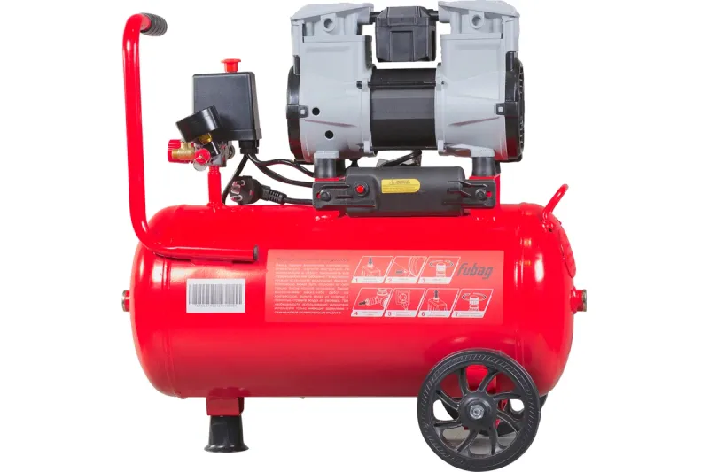 Компрессор поршневой Fubag OLS 190/24 CM1.6 безмасляный 190л/мин 24л 1200Вт красный/черный