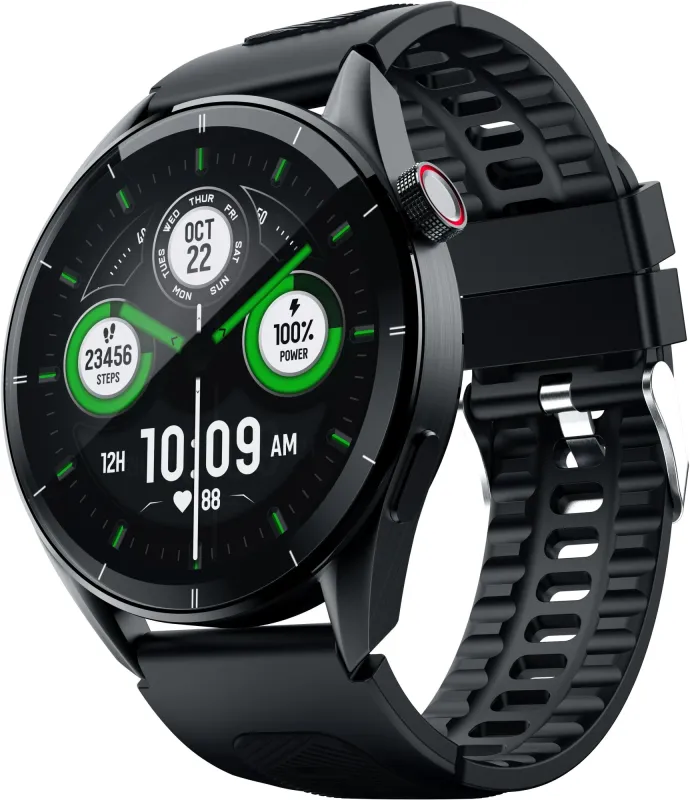 Смарт-часы Tecno Watch 3 Pro 1.43" AMOLED корп.черный рем.черный (WP03)