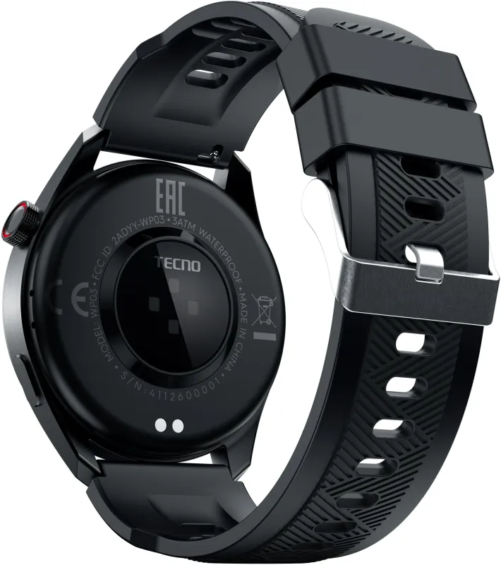 Смарт-часы Tecno Watch 3 Pro 1.43" AMOLED корп.черный рем.черный (WP03)