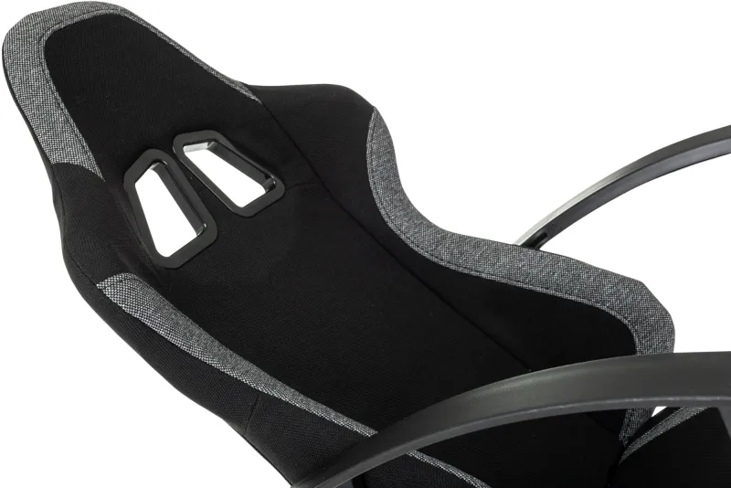 Кресло игровое Knight Optimum черный/серый крестов. пластик