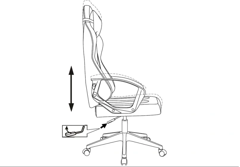 Кресло игровое Knight Optimum черный/серый крестов. пластик