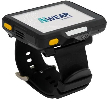 Терминал сбора данных Newland WD1 Wearable Watch Device with 2.8" Touch Screen, 3GB/32GB, BT, WiFi, 4G, GPS and Camera. Incl. wrist band, USB-C cable and MultiPower adapter. OS: Android 13.0 GMS
