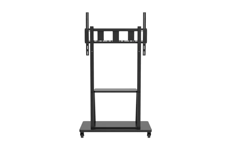 Мобильная стойка Wize Pro [M86] для широкоформатных и интерактивных дисплеев 42 90, Max VESA 800x600 мм, высота 183 см, вертикальная регулировка, полка для медиаплеера, до 150 кг, черн.