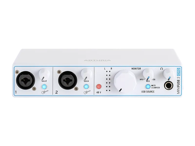 Аудиоинтерфейс USB [810132] Arturia [MiniFuse 2 White OTG] 24бит/192кГц