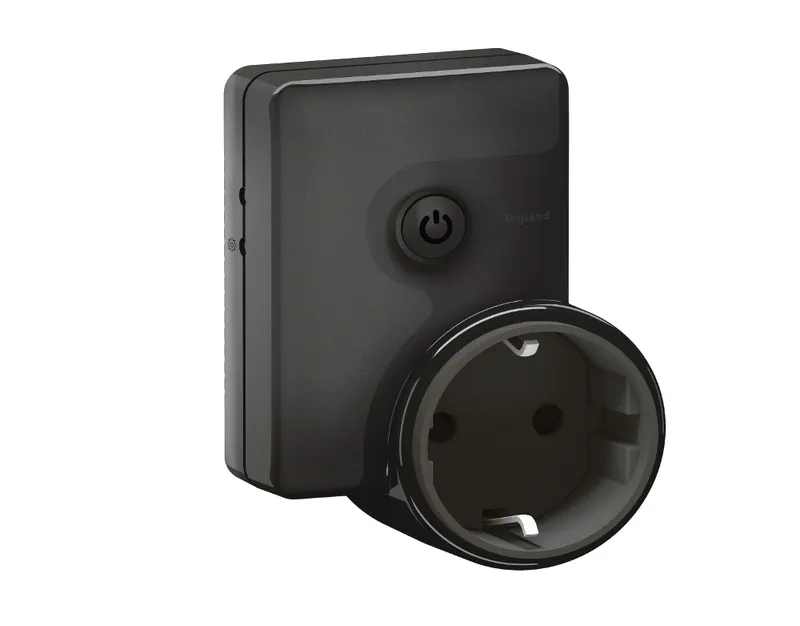 Умная мобильная розетка 2К+З [064840] Legrand [ЭУИ with NETATMO] 16А 230В - Цвет Графит