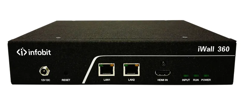 Контроллер видеостены Infobit [iWall 360] 1 вход 4K HDMI, 4 выхода 1080р, вращение на 360 градусов. Поддержка каскадирования.