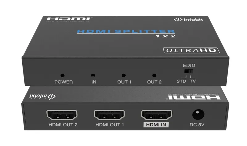 Усилитель - распределитель Infobit [iSwitch 102] 1х2 HDMI 4K60
