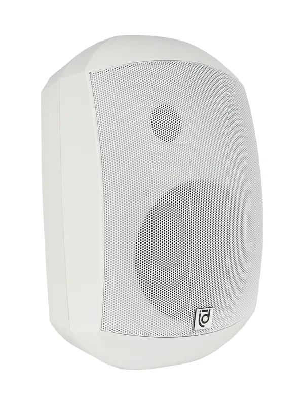 Акустическая система Intrend [ITSPK-MSK4-W] двухполосная, корпусная: 4"СЧ, 1"ВЧ, 2.5Вт/5Вт/10Вт/20Вт 100V/70V/8Ом, IP66. Корпус полипропилен, алюминиевый гриль. Цвет белый. Крепление в комплекте.