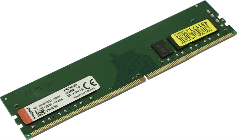 Оперативная память Kingston DDR4   8GB  3200MHz DIMM CL22 1RX8 1.2V 288-pin 8Gbit