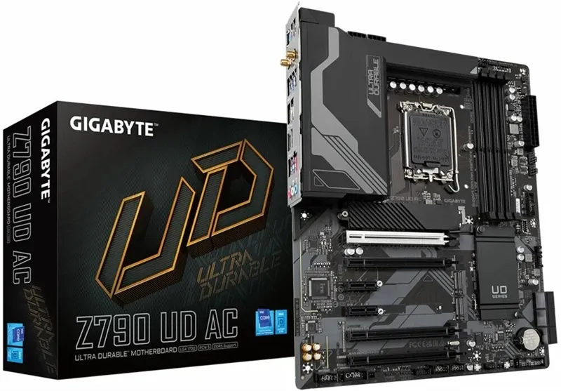 Материнская плата GIGABYTE Z790 UD AX, LGA1700, Z790, 4*DDR5, DP+HDMI,  6 SATA 6 Гб/с, M2, Audio, Gb LAN, USB 3.2, USB 2.0, Type-C, ATX