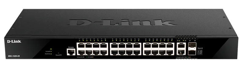 Коммутатор D-Link DGS-1520-28/A1A (L3) 24x1Гбит/с 2x10Гбит/с 2xКомбо(10GBase-T/SFP+) управляемый