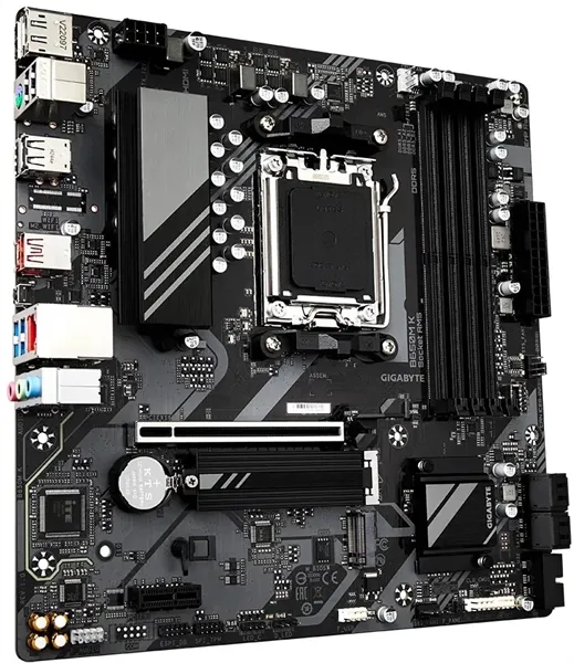 GIGABYTE B650M K, AM5, B650, 4*DDR5, DP+HDMI,  4 SATA 6 Гб/с, M2, Audio, Gb LAN, USB 3.2, USB 2.0, mATX