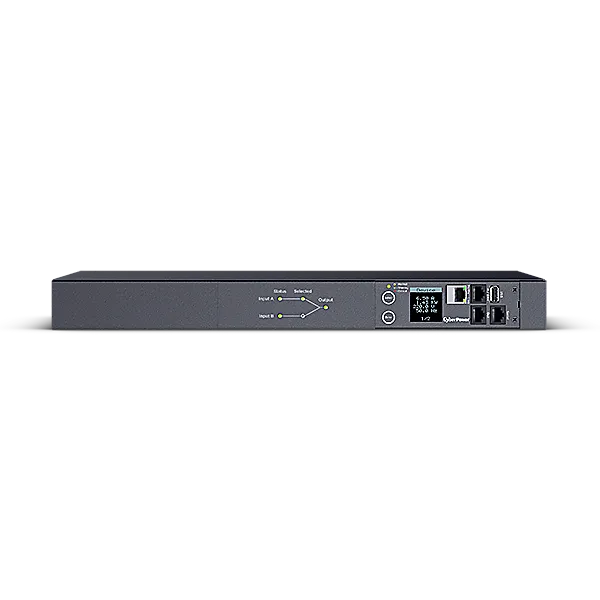 Панель питания распределительная CyberPower ATS CyberPower (PDU20SWHVIEC10ATNET) 1U type, 16Amp,SNMP, plug IEC 320 C20, (8) IEC 320 C13 (2) IEC 320 C19