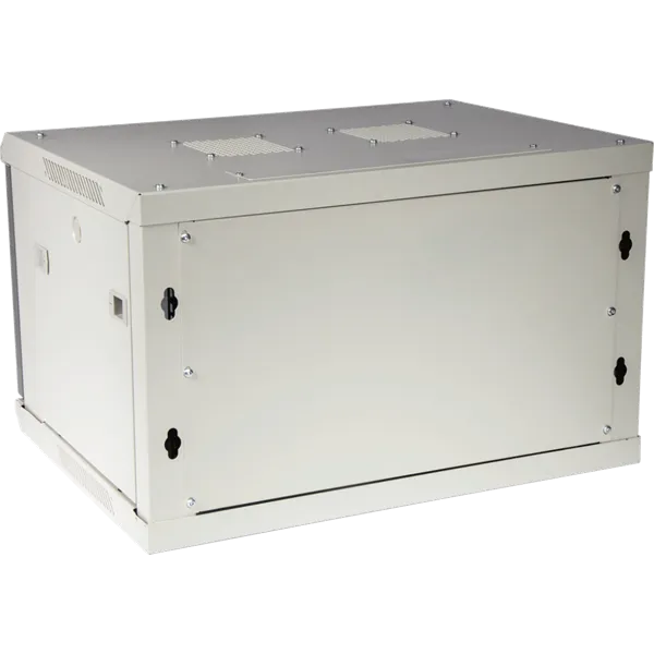 Шкаф коммутационный Lanmaster (TWT-CBWPG-6U-6X4-GY) настенный 6U 600x400мм пер.дв.стекл 60кг серый